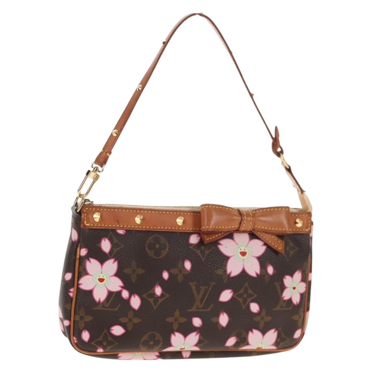 LOUIS VUITTON Cherry Blossom Pochette Accessoires Pouch M92006 LV Auth 146292V
