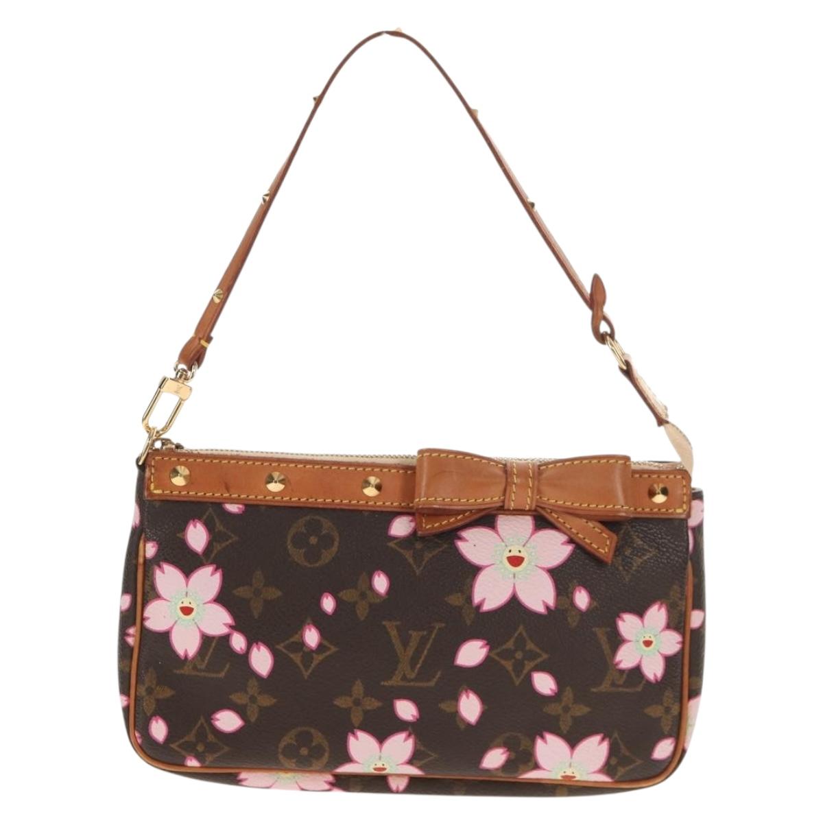LOUIS VUITTON Cherry Blossom Pochette Accessoires Pouch M92006 LV Auth 146292V