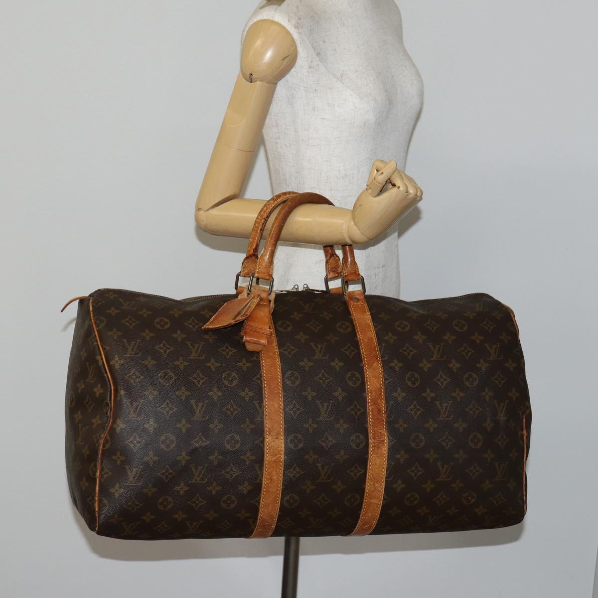 LOUIS VUITTON Monogram Keepall 60 Boston Bag M41422 LV Auth 146300