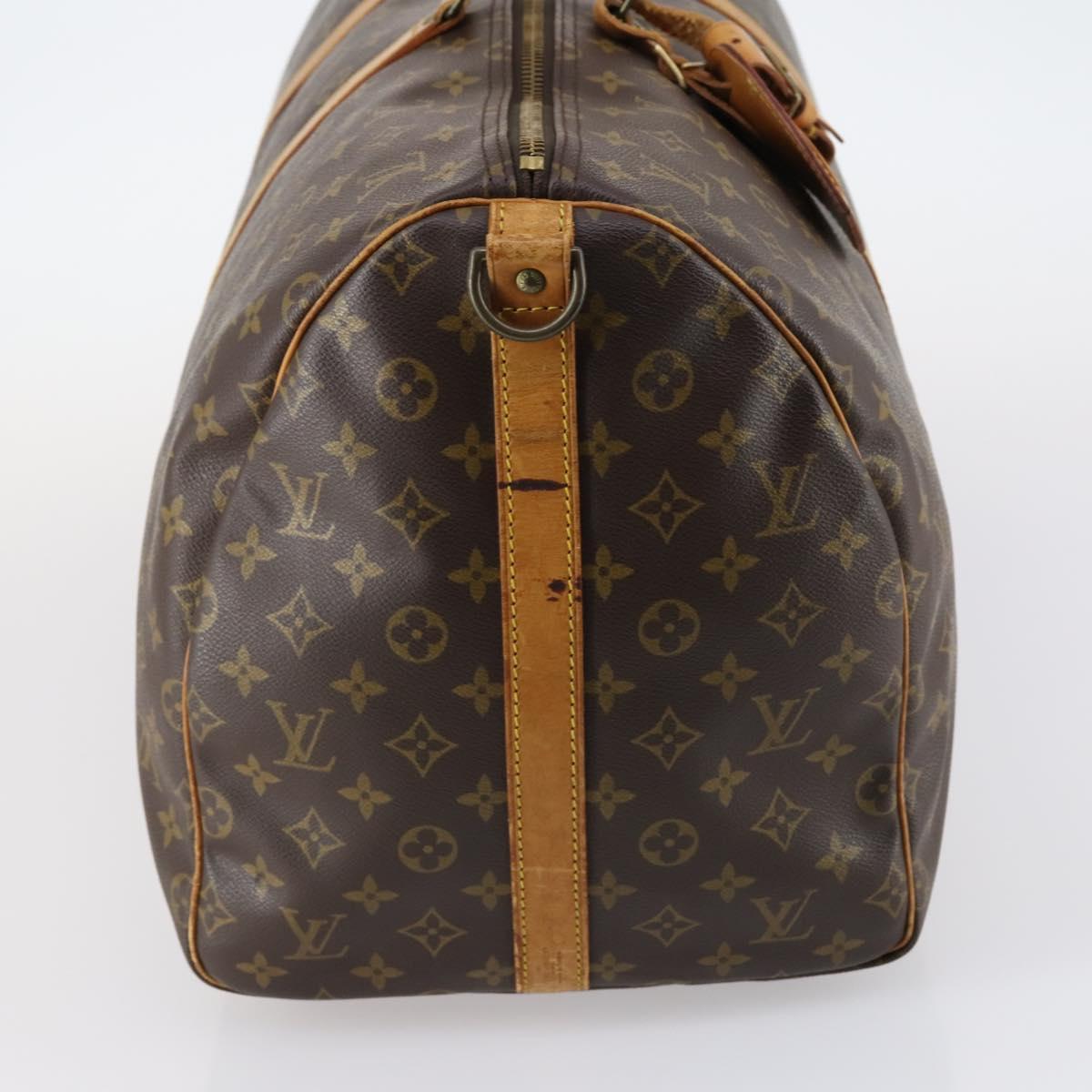 LOUIS VUITTON Monogram Keepall Bandouliere 55 Boston Bag M41414 LV Auth 146303