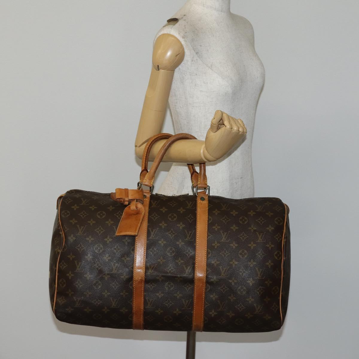 LOUIS VUITTON Monogram Keepall 50 Boston Bag M41426 LV Auth 146305