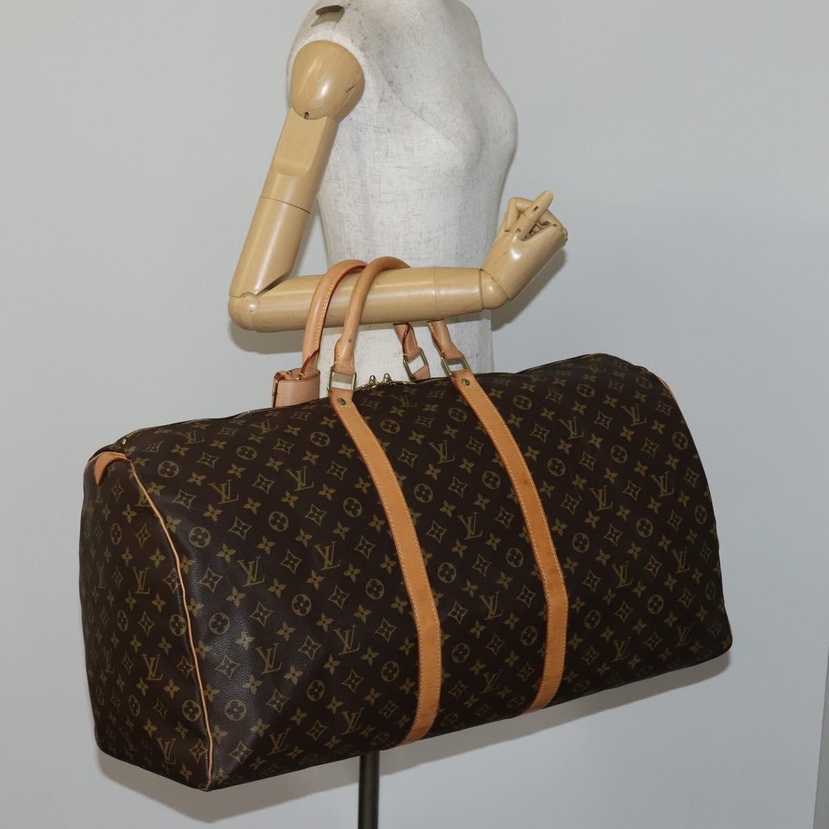 LOUIS VUITTON Monogram Keepall 60 Boston Bag M41422 LV Auth 146307