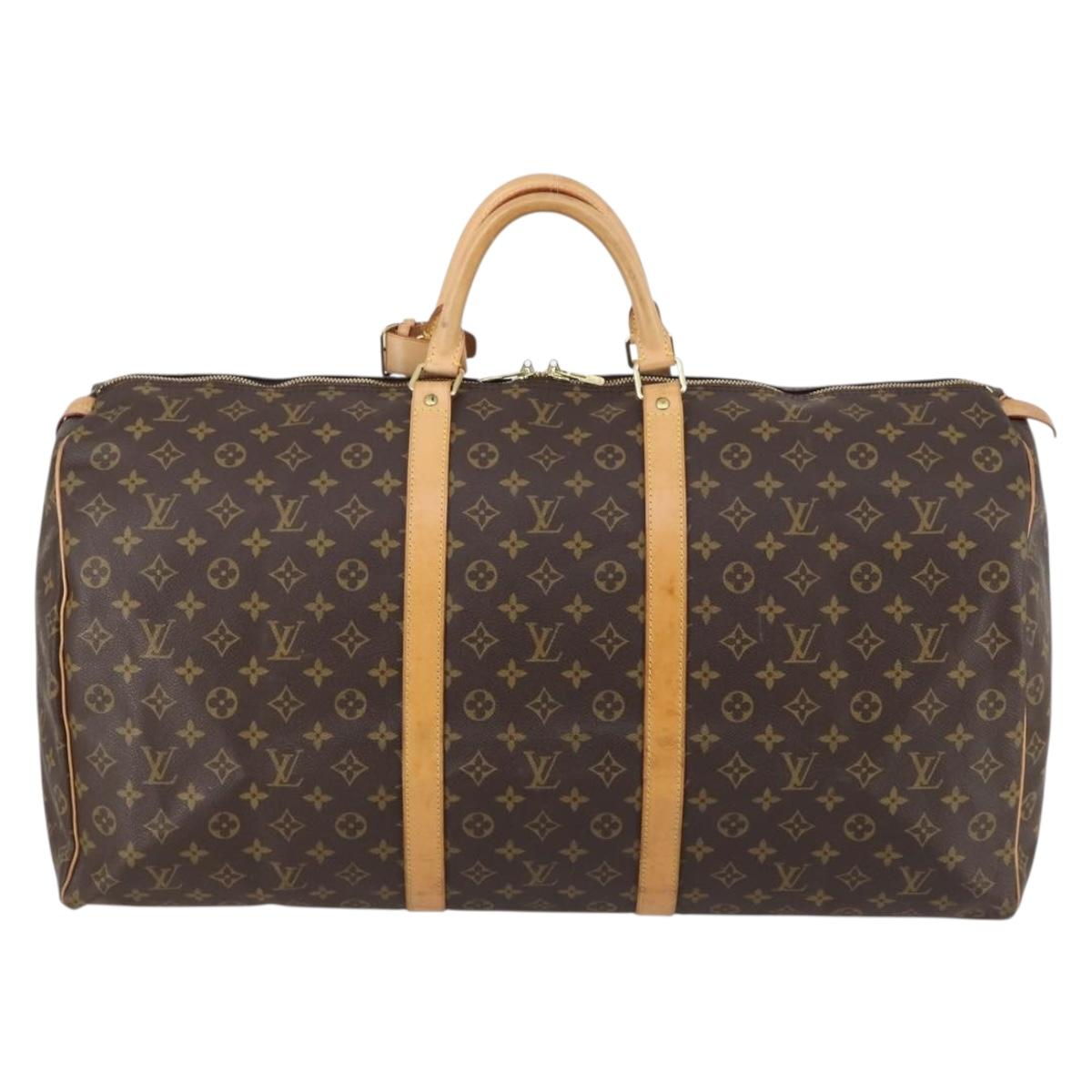LOUIS VUITTON Monogram Keepall 60 Boston Bag M41422 LV Auth 146307