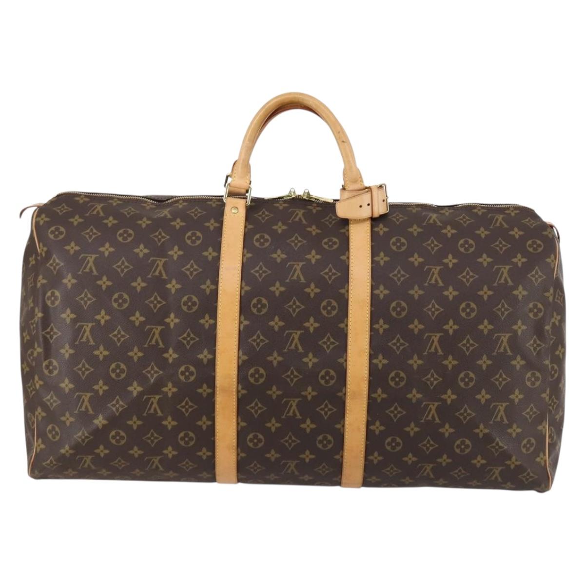 LOUIS VUITTON Monogram Keepall 60 Boston Bag M41422 LV Auth 146307