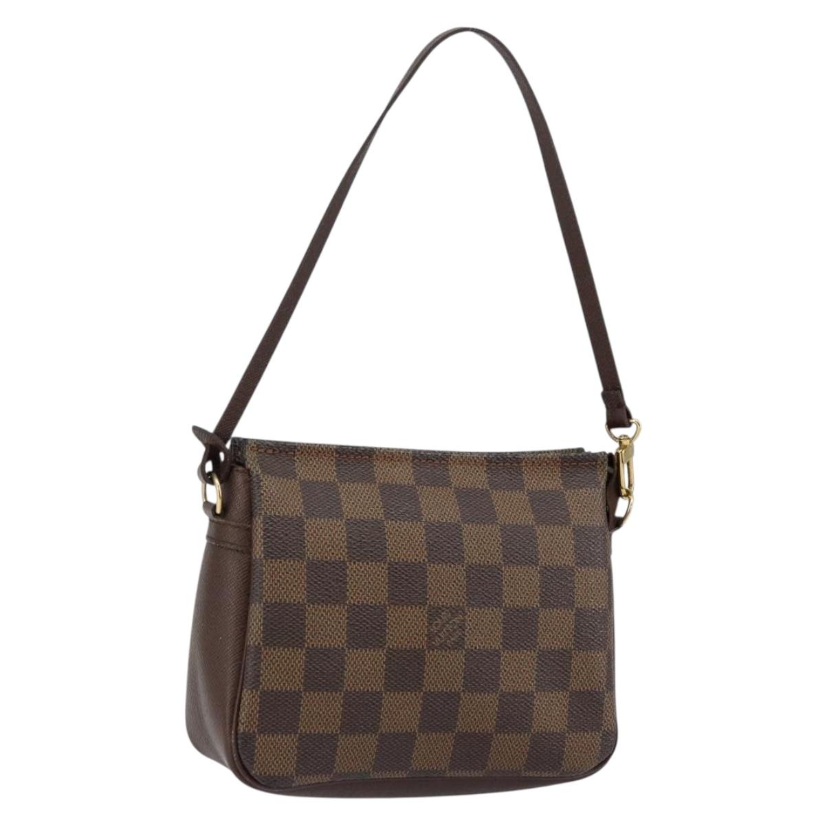 LOUIS VUITTON Damier Ebene Trousse makeup Pouch N51982 LV Auth 146318