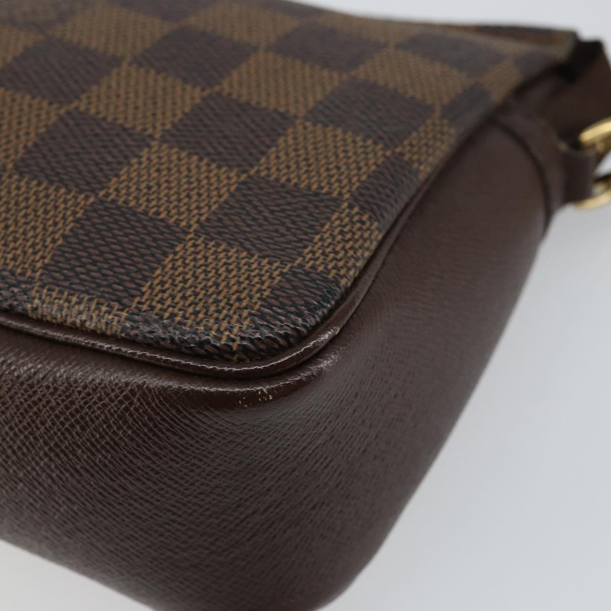 LOUIS VUITTON Damier Ebene Trousse makeup Pouch N51982 LV Auth 146318