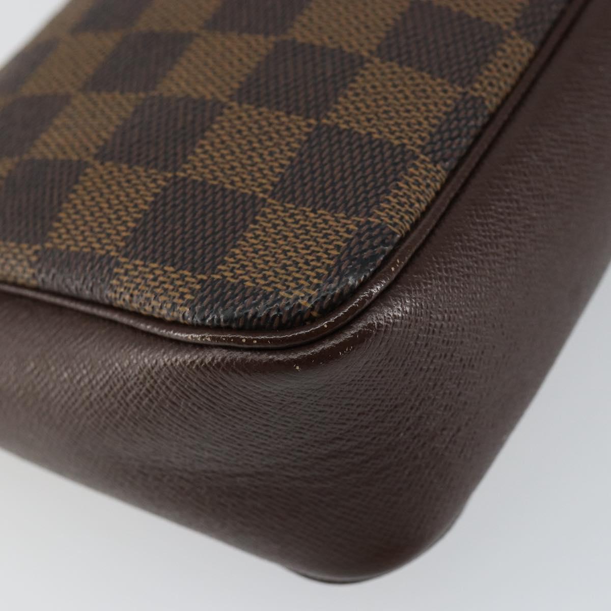 LOUIS VUITTON Damier Ebene Trousse makeup Pouch N51982 LV Auth 146318