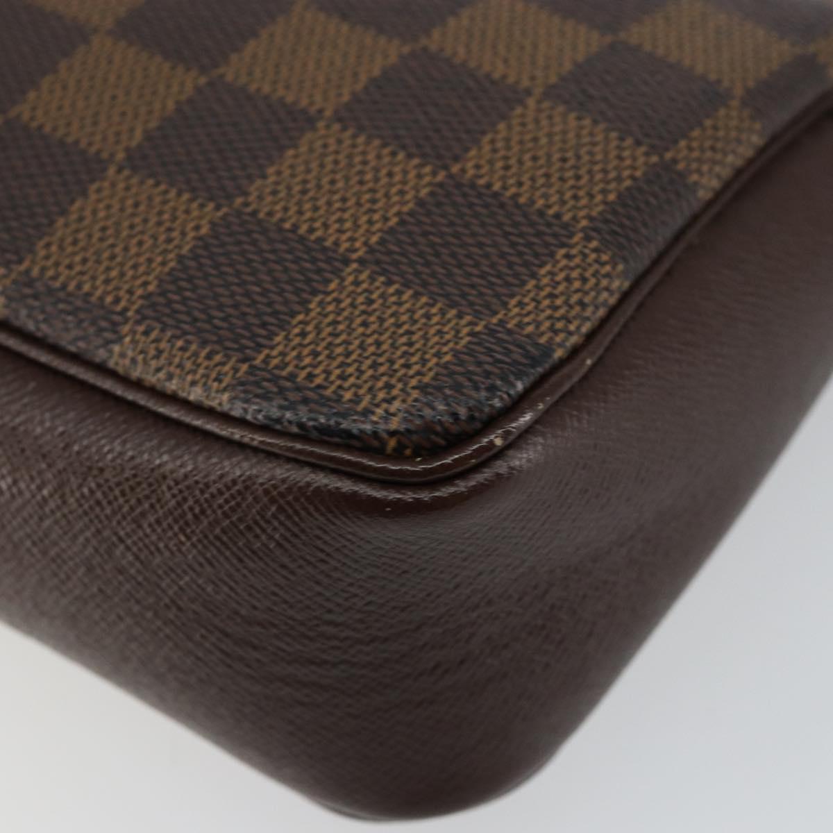 LOUIS VUITTON Damier Ebene Trousse makeup Pouch N51982 LV Auth 146318