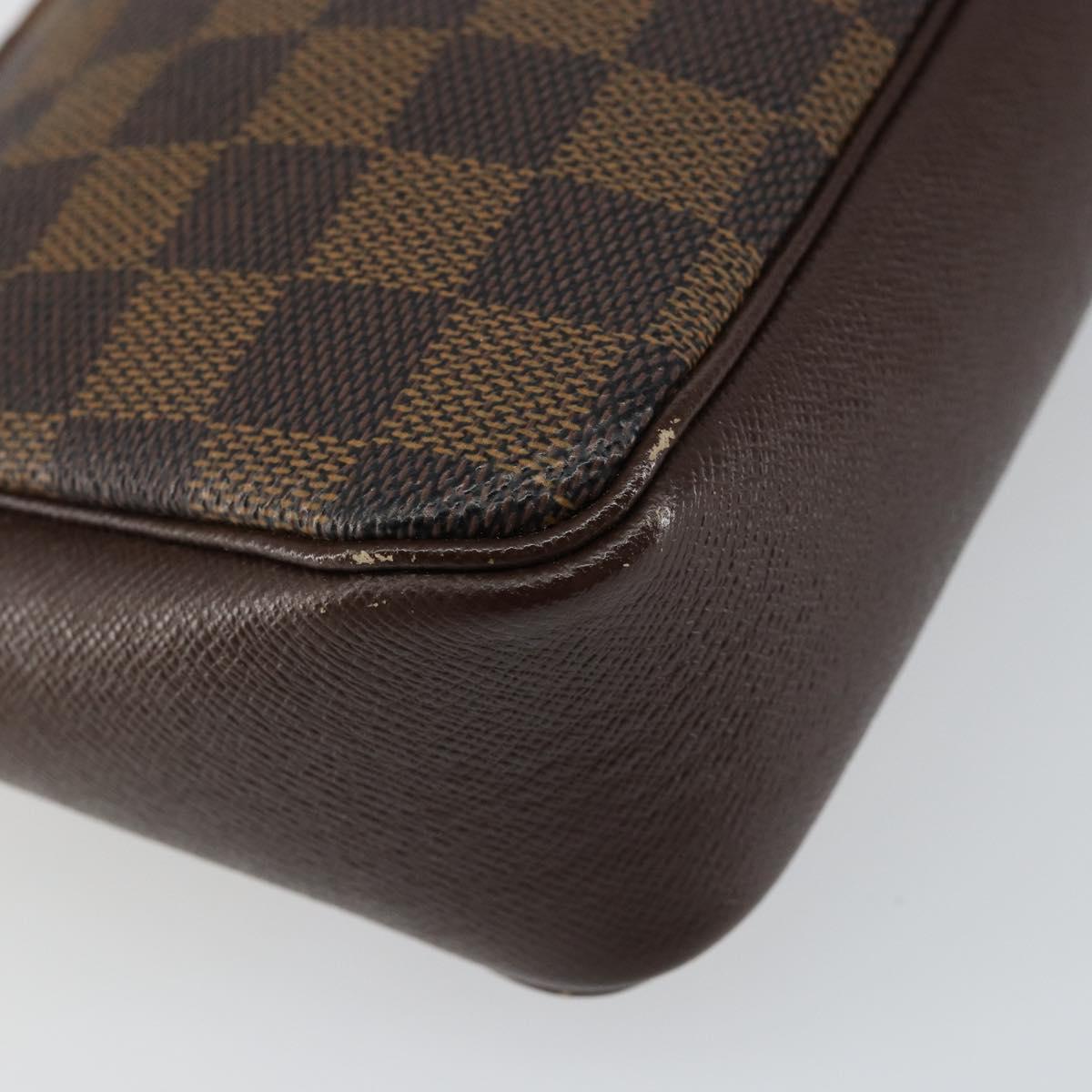 LOUIS VUITTON Damier Ebene Trousse makeup Pouch N51982 LV Auth 146318