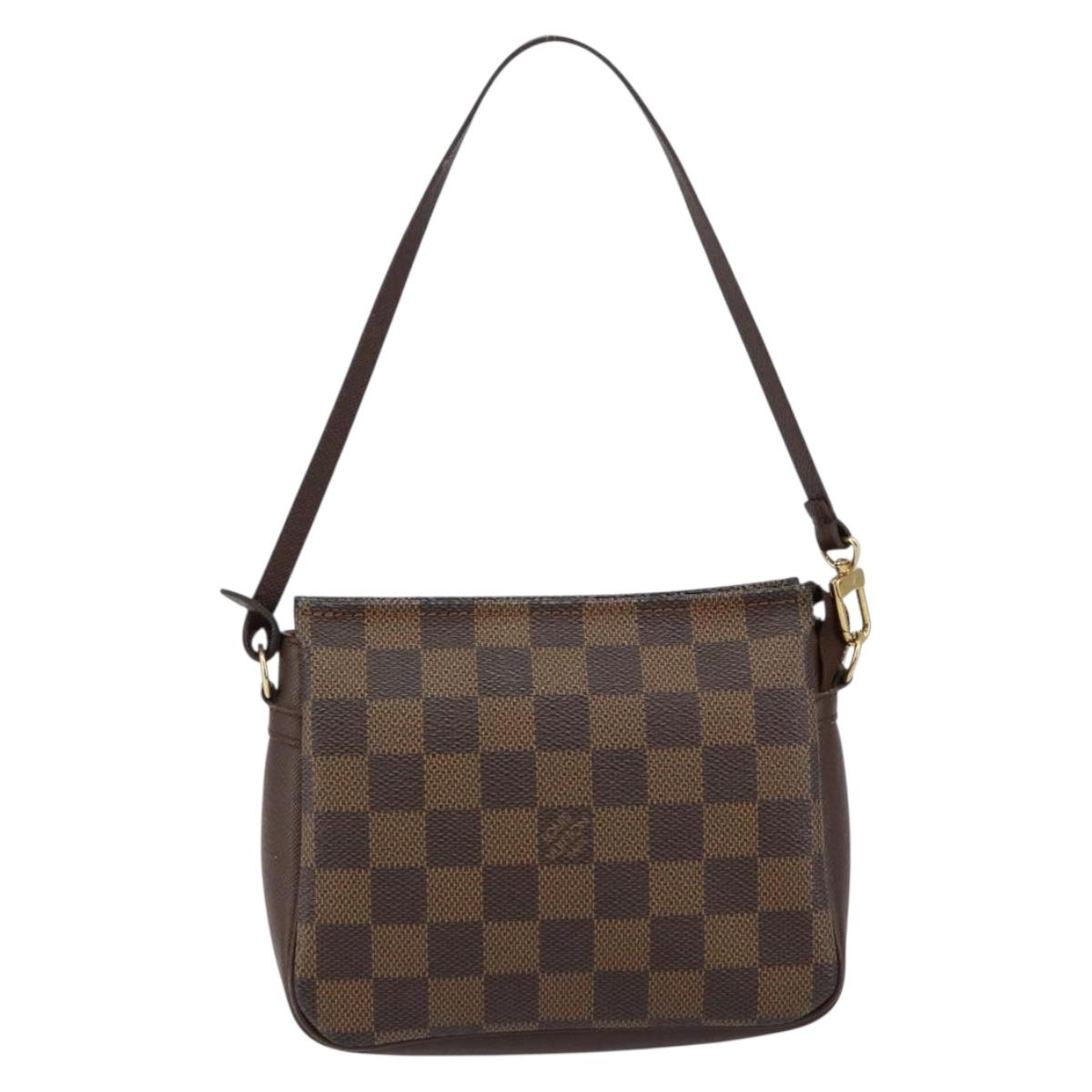 LOUIS VUITTON Damier Ebene Trousse makeup Pouch N51982 LV Auth 146318
