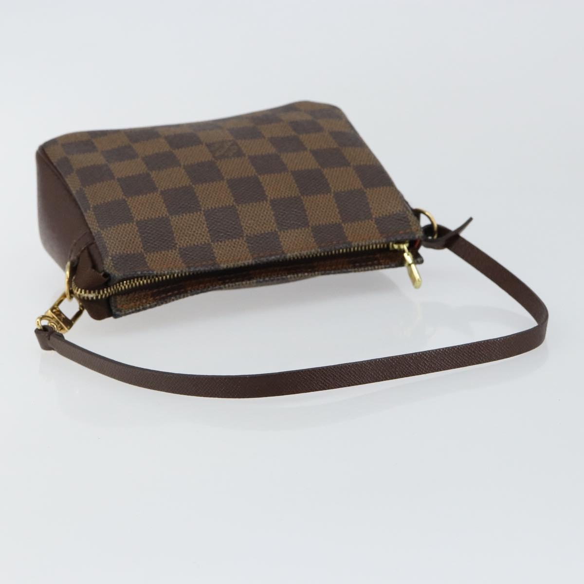 LOUIS VUITTON Damier Ebene Trousse makeup Pouch N51982 LV Auth 146318