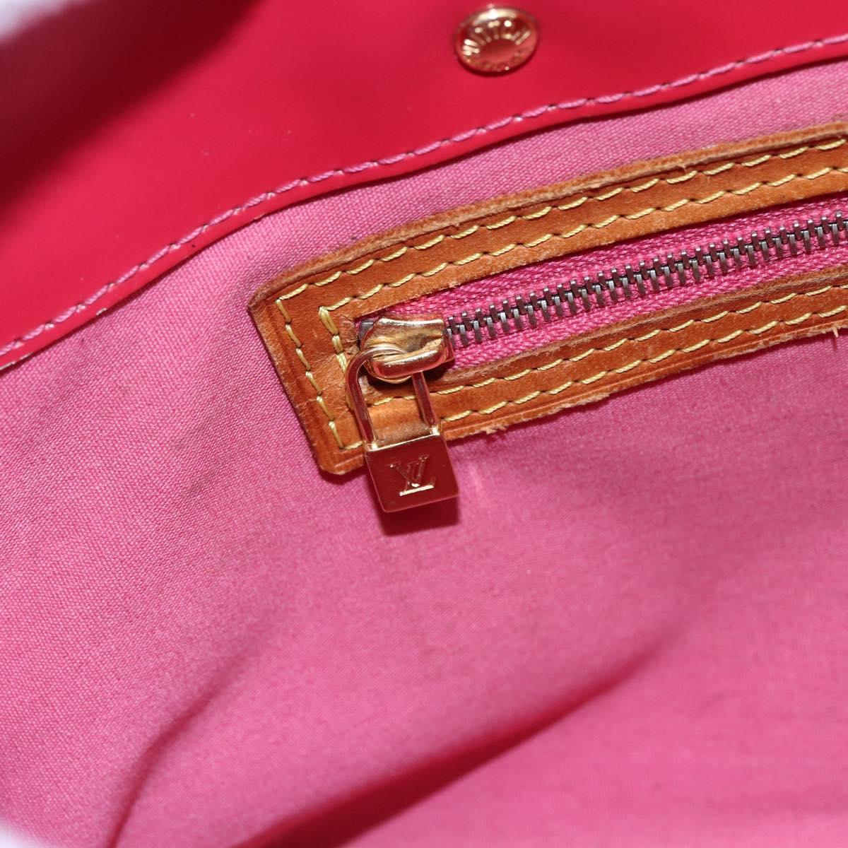LOUIS VUITTON Monogram Vernis Reade PM Hand Bag Red Rouge M91088 LV Auth 146321