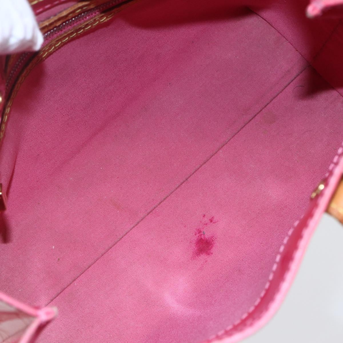 LOUIS VUITTON Monogram Vernis Reade PM Hand Bag Red Rouge M91088 LV Auth 146321