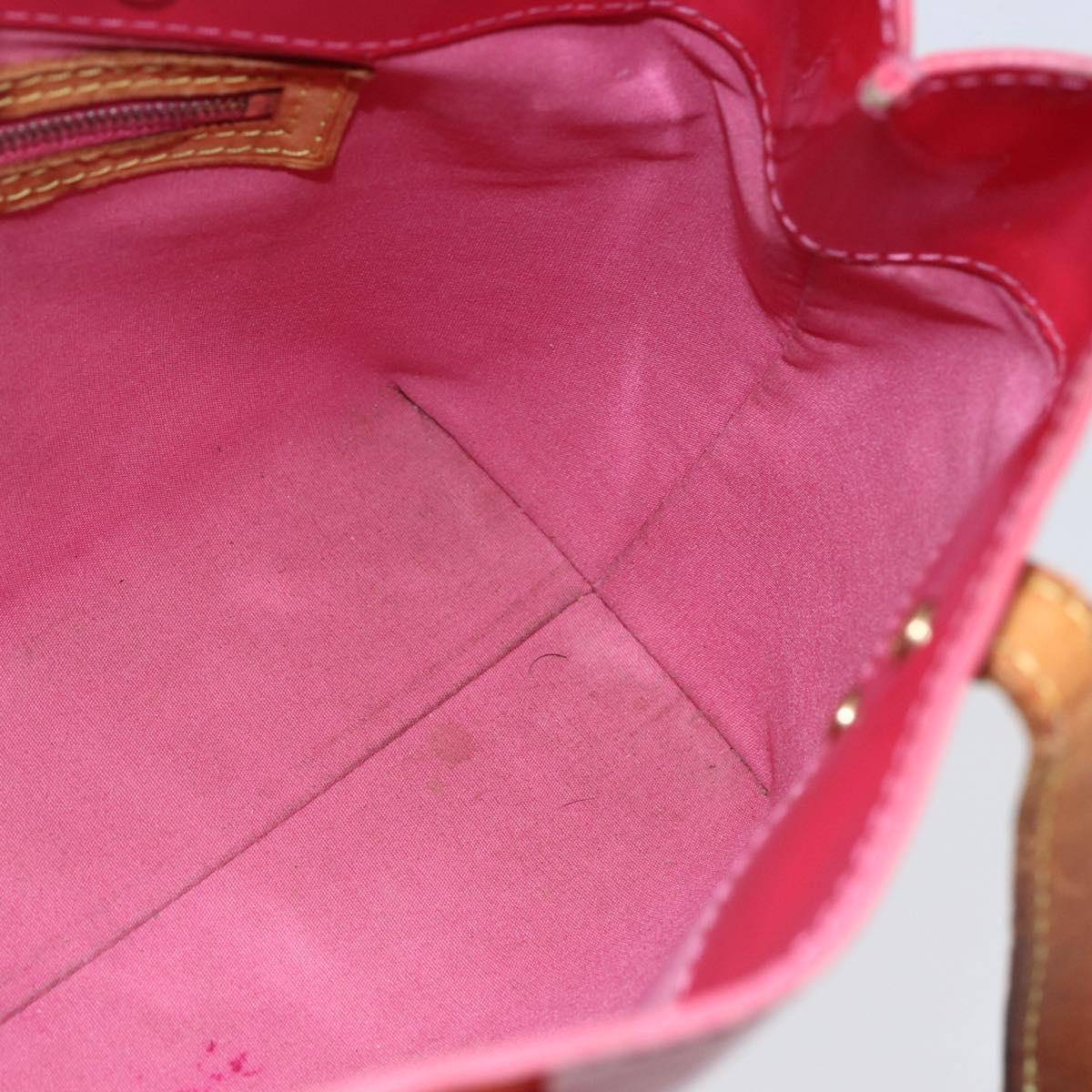 LOUIS VUITTON Monogram Vernis Reade PM Hand Bag Red Rouge M91088 LV Auth 146321