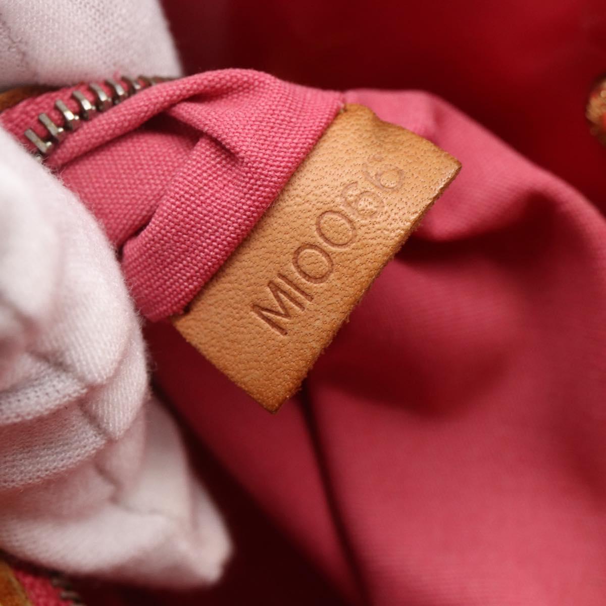 LOUIS VUITTON Monogram Vernis Reade PM Hand Bag Red Rouge M91088 LV Auth 146321