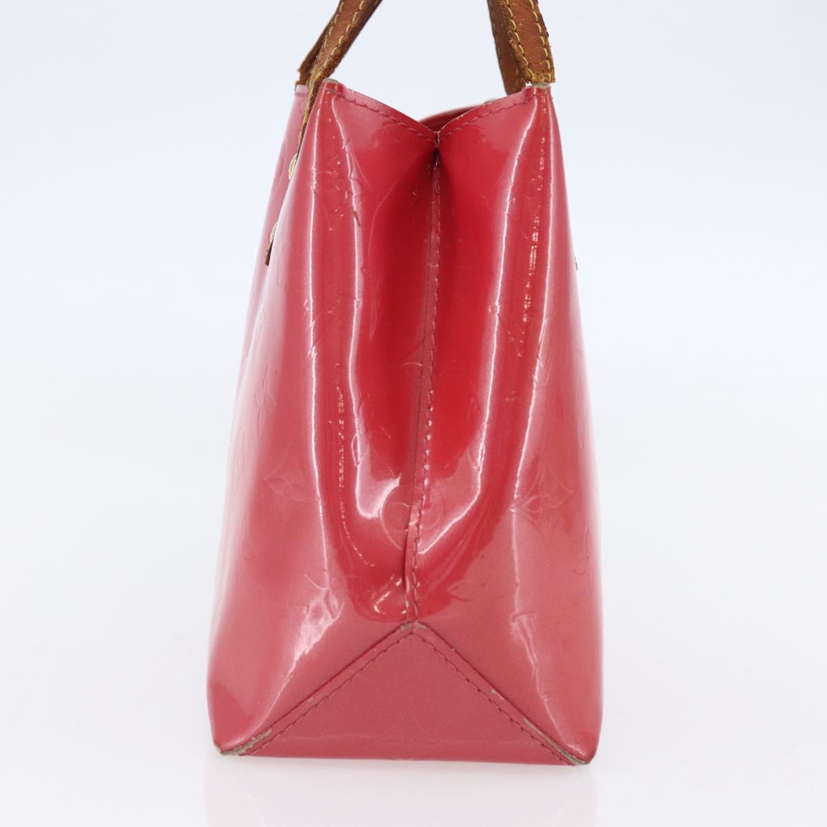 LOUIS VUITTON Monogram Vernis Reade PM Hand Bag Red Rouge M91088 LV Auth 146321