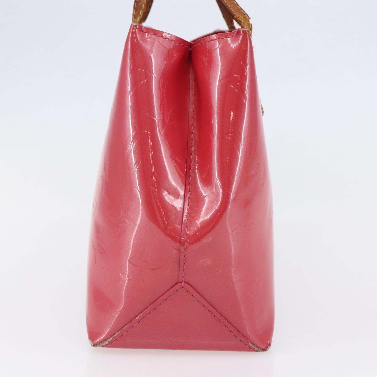 LOUIS VUITTON Monogram Vernis Reade PM Hand Bag Red Rouge M91088 LV Auth 146321