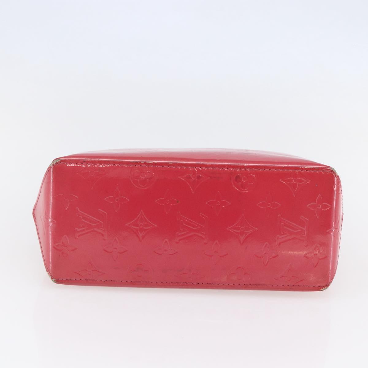 LOUIS VUITTON Monogram Vernis Reade PM Hand Bag Red Rouge M91088 LV Auth 146321