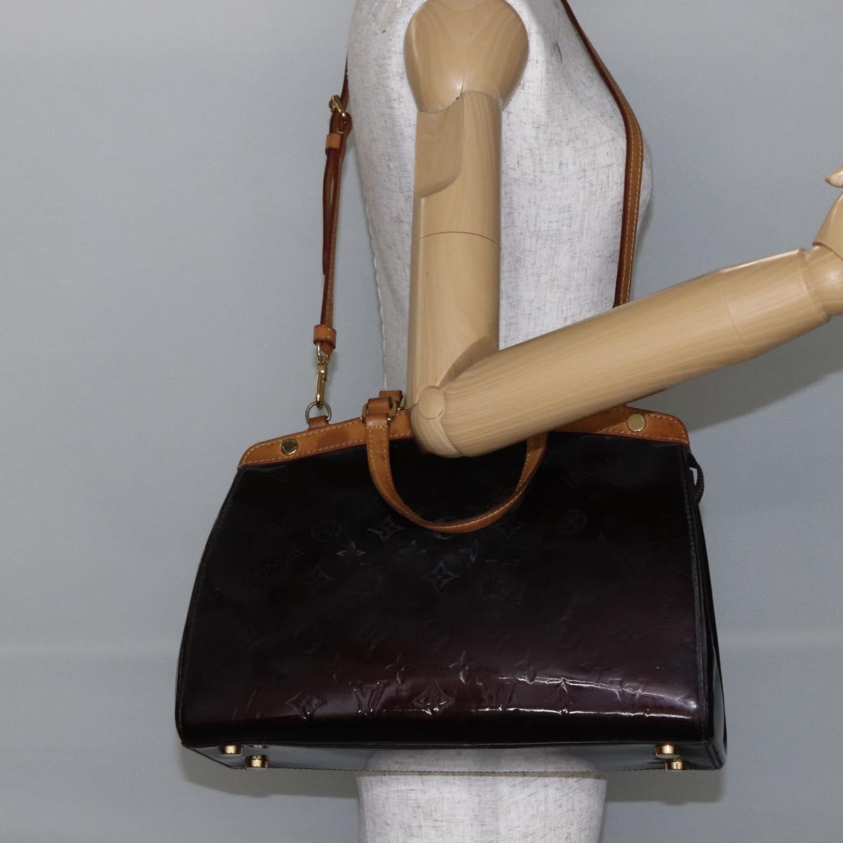 LOUIS VUITTON Monogram Vernis Blair MM Bag 2way Amarante M91619 LV Auth 146324