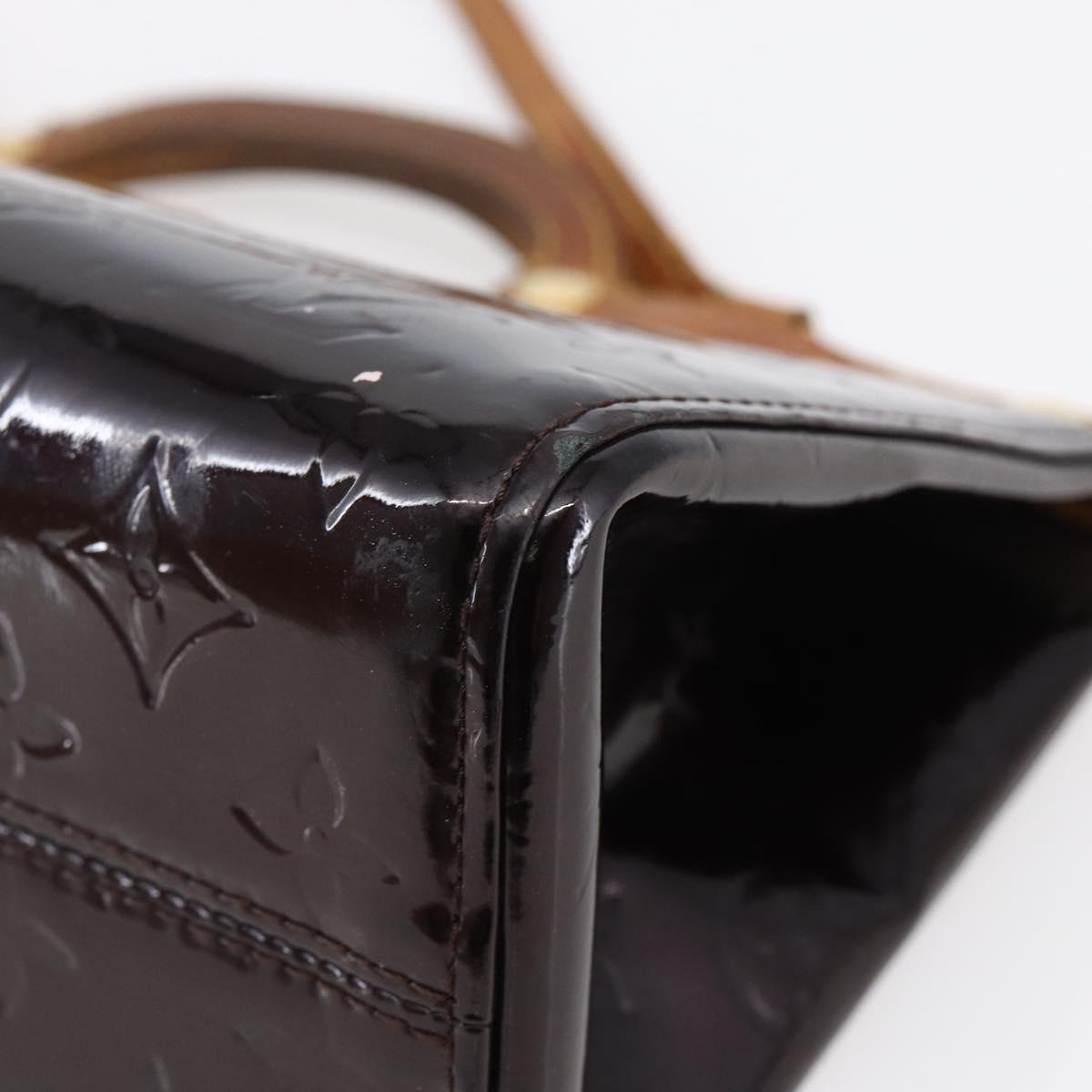 LOUIS VUITTON Vernis Roxbury Drive Hand Bag 2Way Amarante M91995 LV Auth 146325