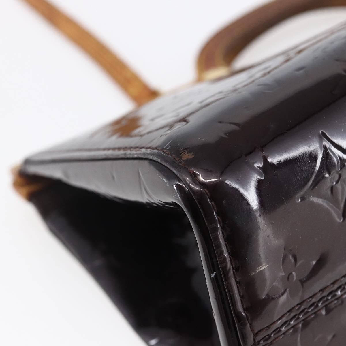 LOUIS VUITTON Vernis Roxbury Drive Hand Bag 2Way Amarante M91995 LV Auth 146325