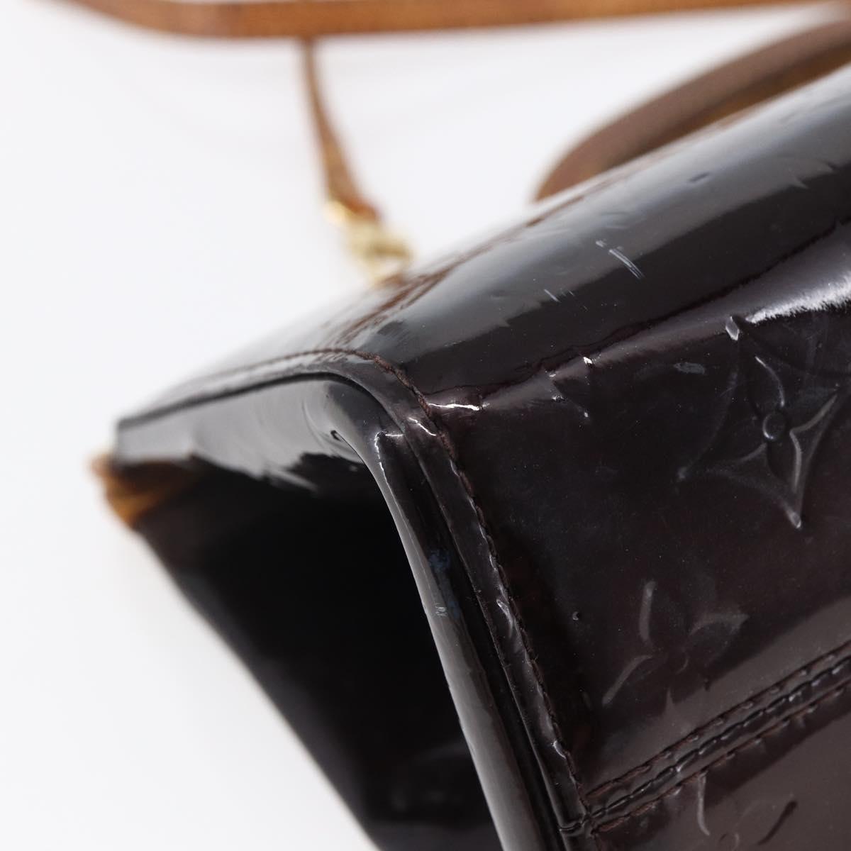 LOUIS VUITTON Vernis Roxbury Drive Hand Bag 2Way Amarante M91995 LV Auth 146325