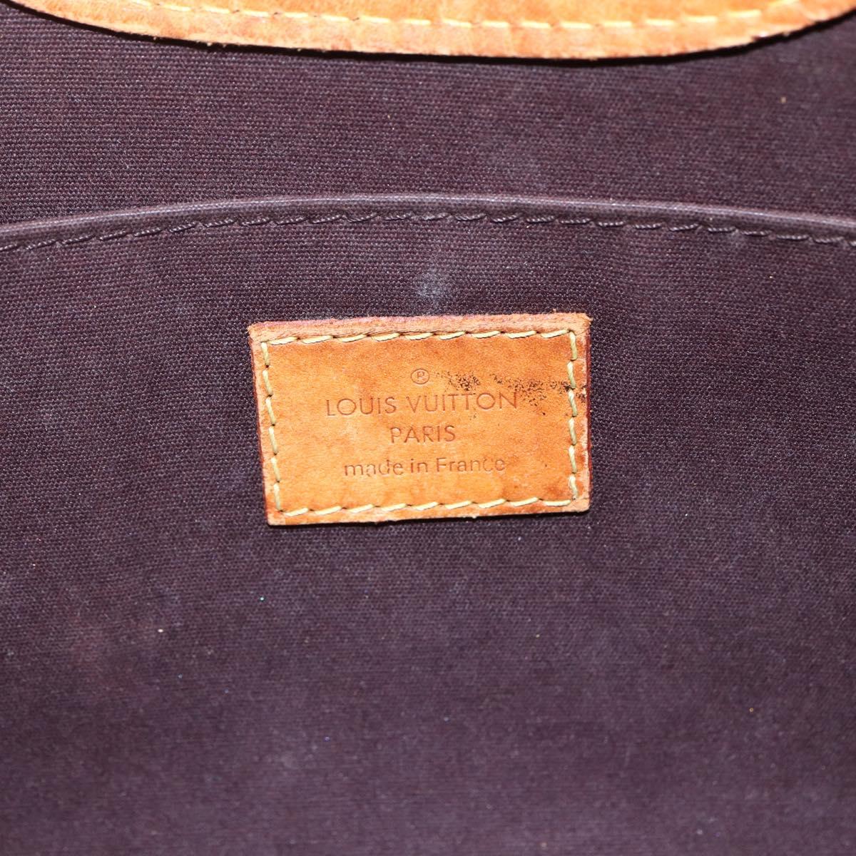 LOUIS VUITTON Vernis Roxbury Drive Hand Bag 2Way Amarante M91995 LV Auth 146325