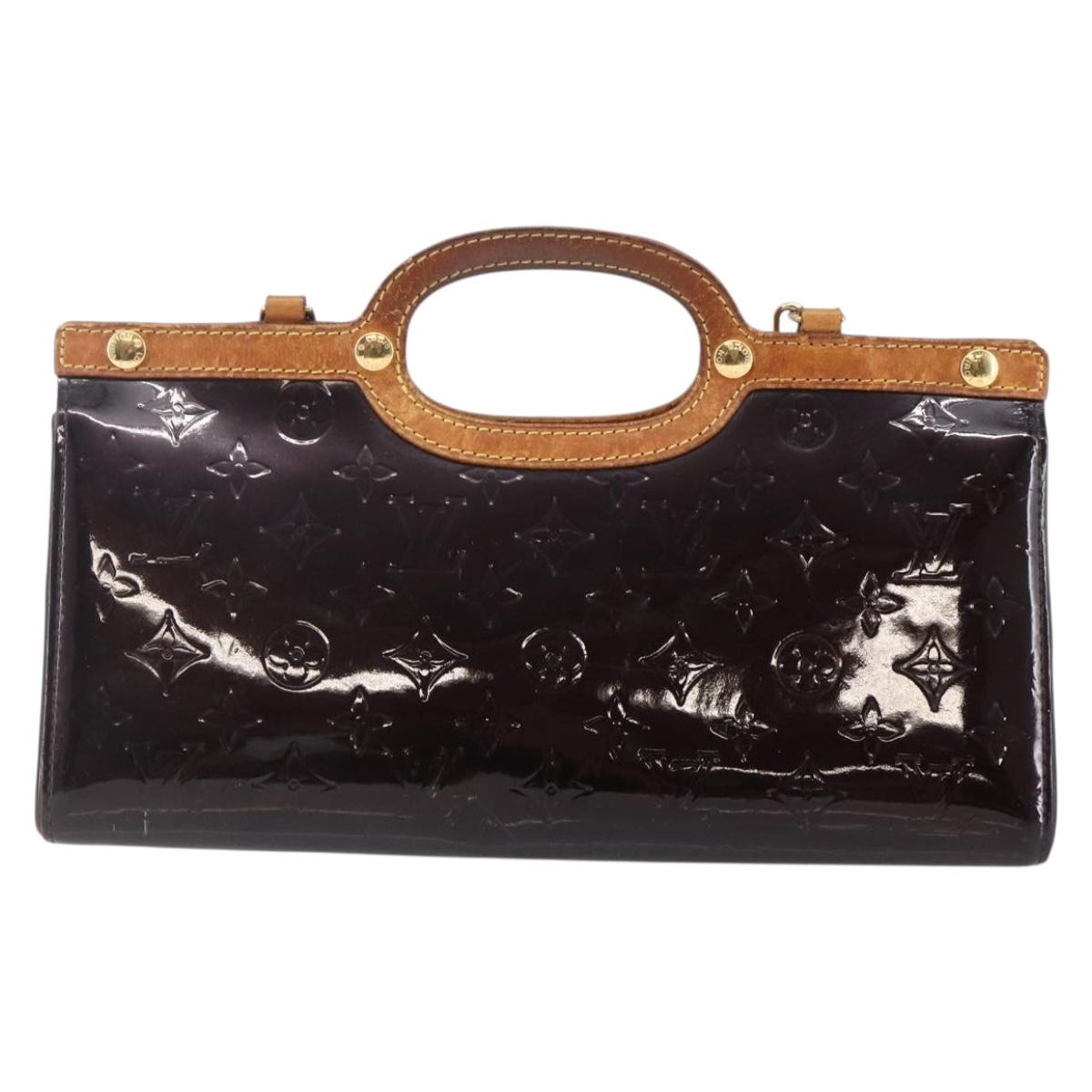 LOUIS VUITTON Vernis Roxbury Drive Hand Bag 2Way Amarante M91995 LV Auth 146325