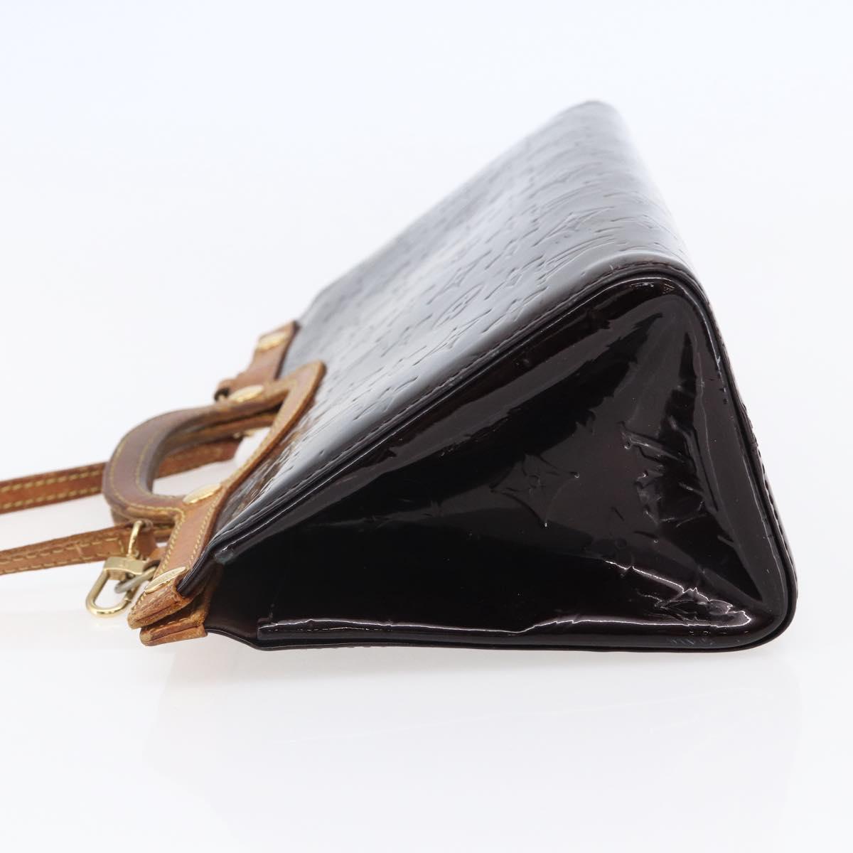 LOUIS VUITTON Vernis Roxbury Drive Hand Bag 2Way Amarante M91995 LV Auth 146325