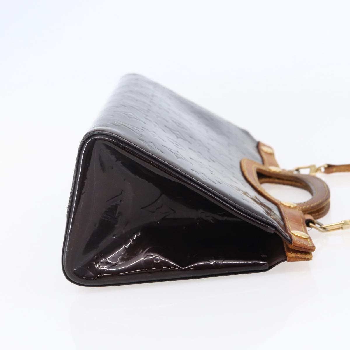 LOUIS VUITTON Vernis Roxbury Drive Hand Bag 2Way Amarante M91995 LV Auth 146325