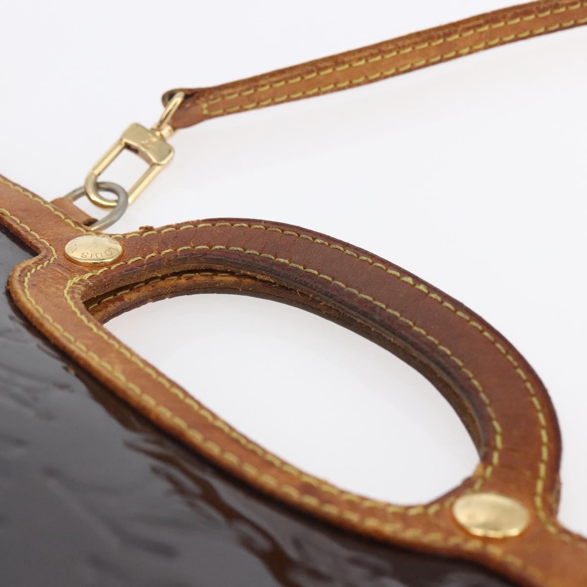 LOUIS VUITTON Vernis Roxbury Drive Hand Bag 2Way Amarante M91995 LV Auth 146325