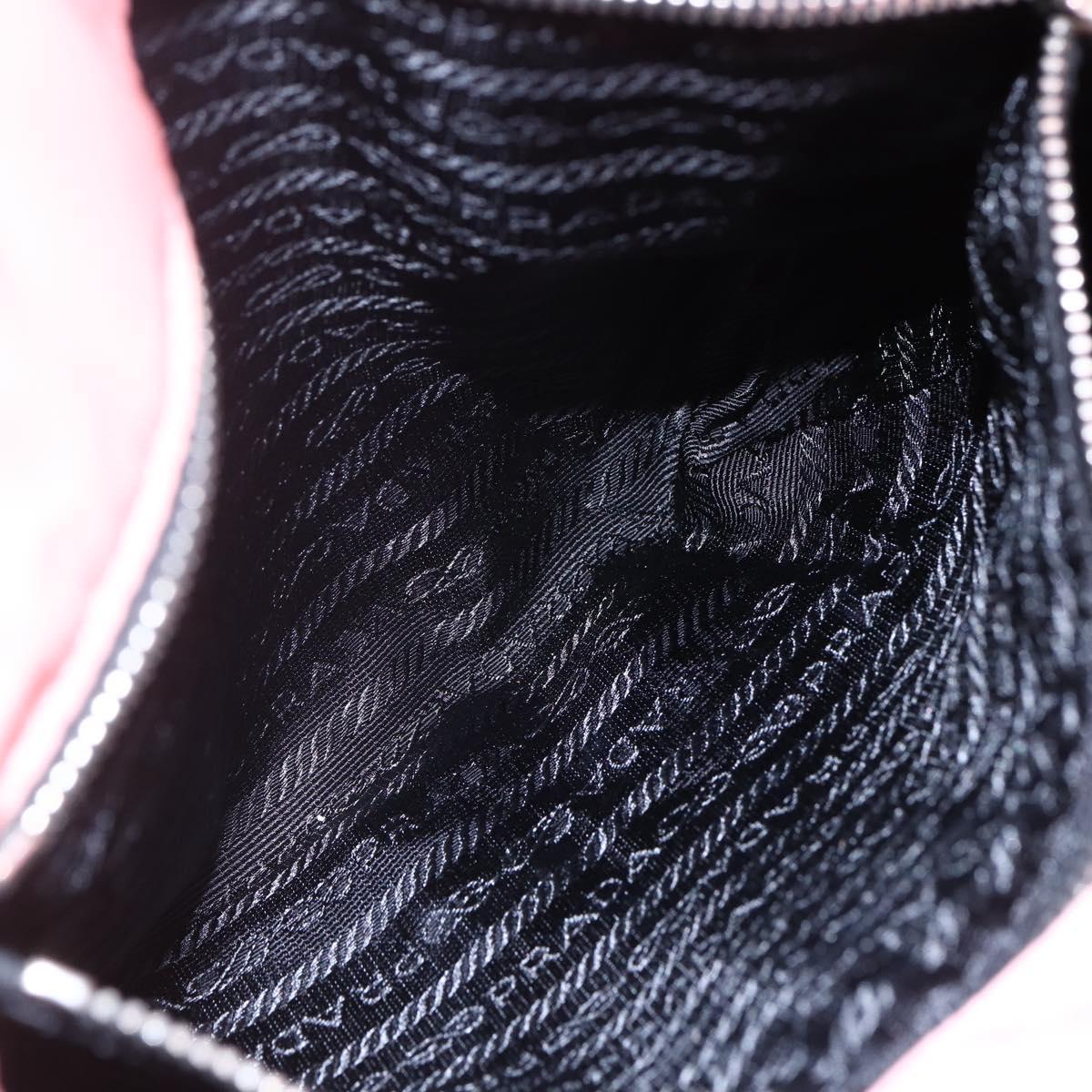 PRADA Quilted Chain Tote Bag Nylon Pink Silver Auth 146334