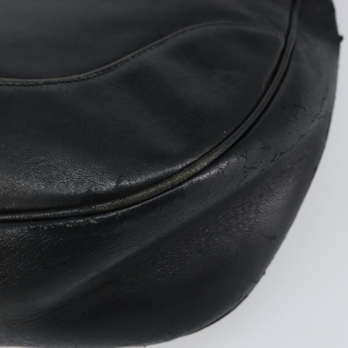 CHANEL Matelasse Shoulder Bag Leather Black Gold CC Auth 146351