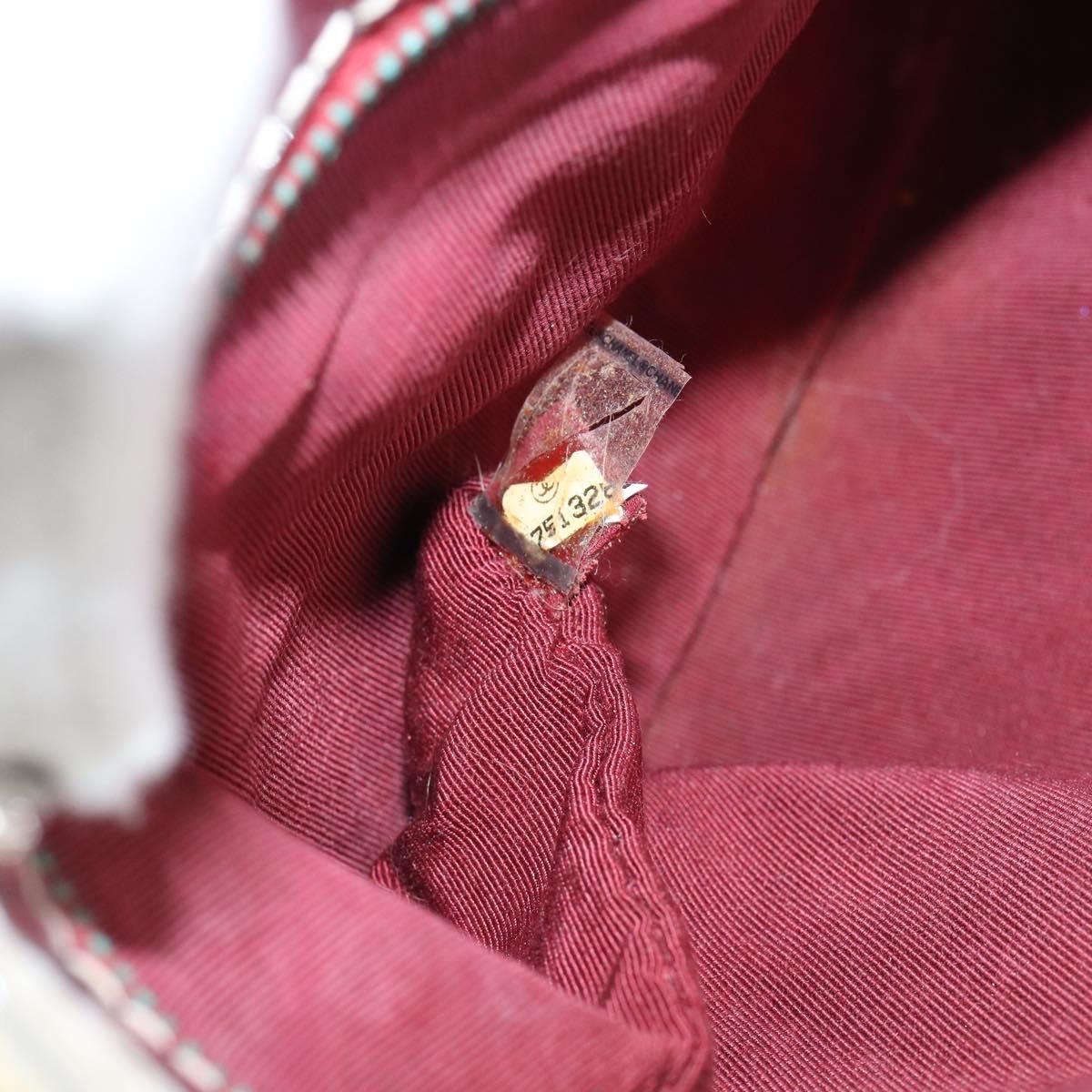 CHANEL Choco Bar Chain Tote Bag No5 Canvas White Silver CC Auth 146353