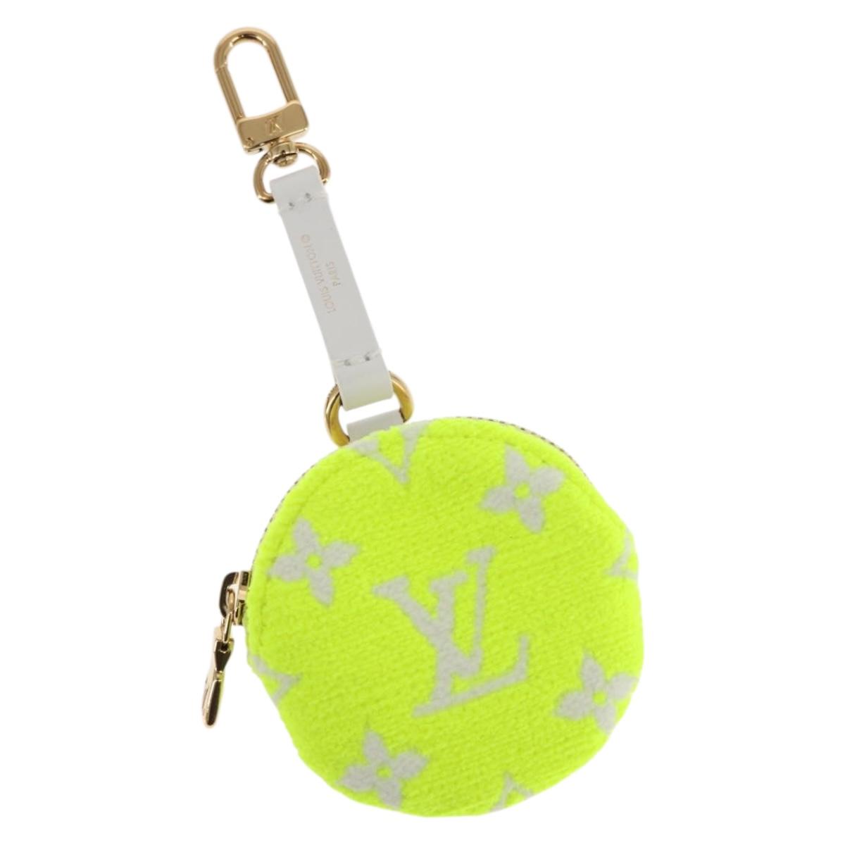 LOUIS VUITTON Ellipse BB Pouch Pile White Light Yellow Green Auth 146358
