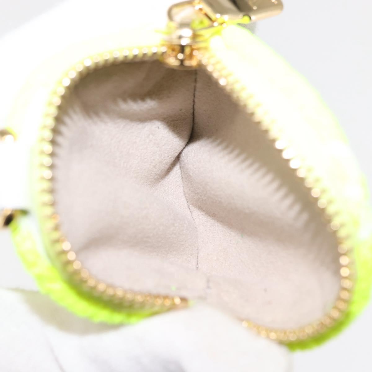 LOUIS VUITTON Ellipse BB Pouch Pile White Light Yellow Green Auth 146358