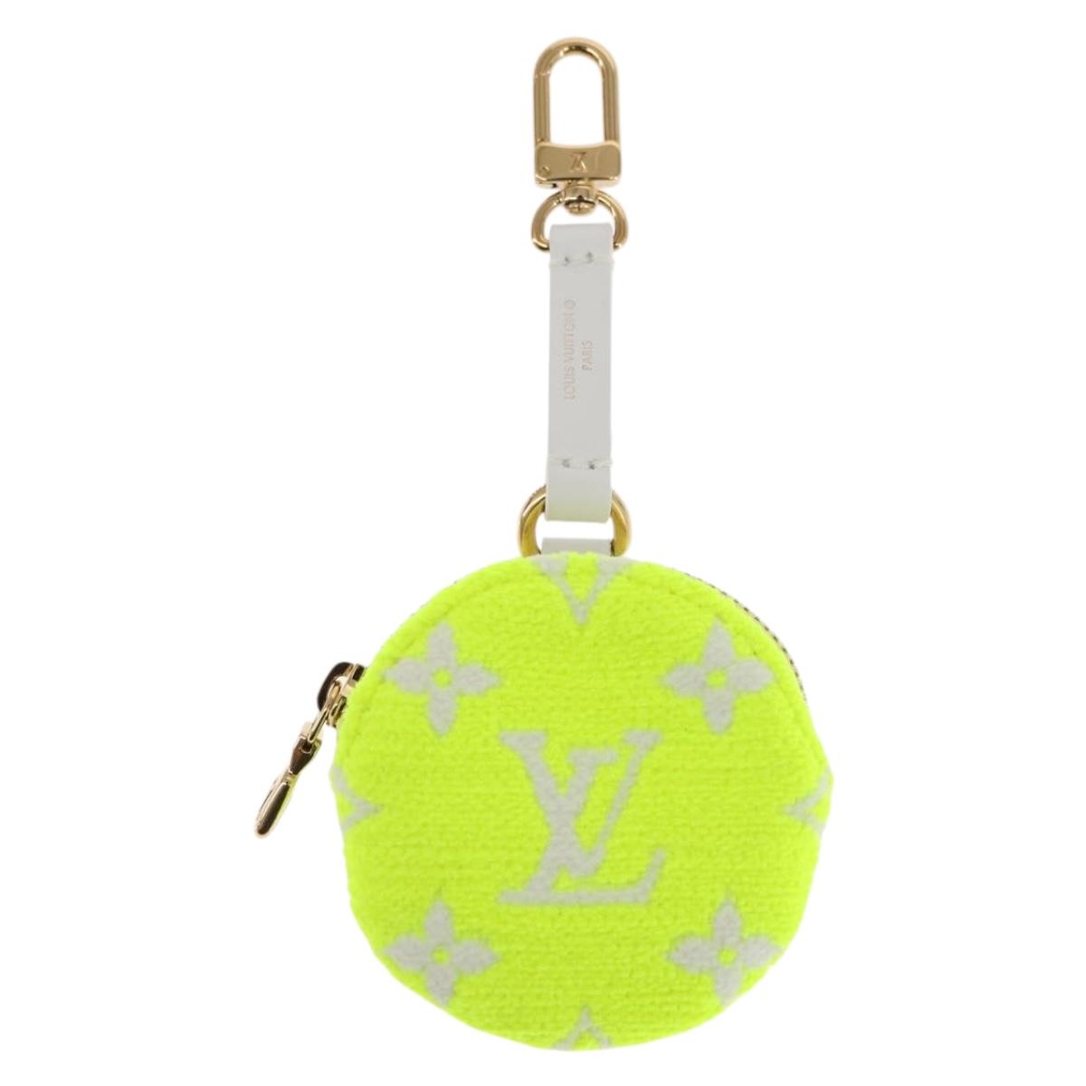 LOUIS VUITTON Ellipse BB Pouch Pile White Light Yellow Green Auth 146358