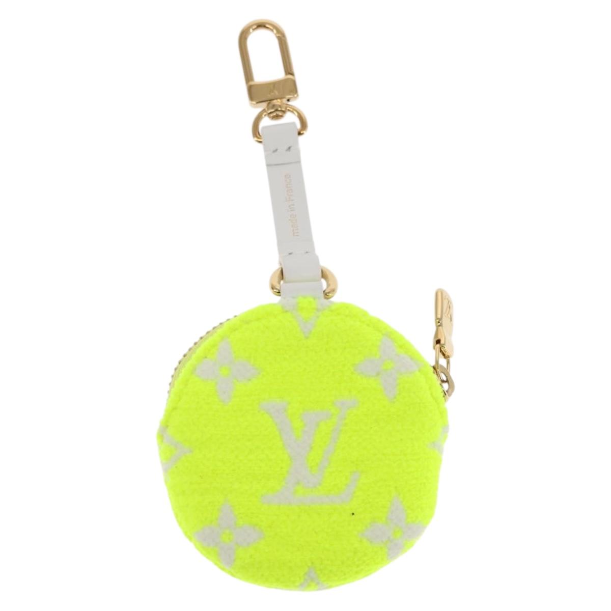 LOUIS VUITTON Ellipse BB Pouch Pile White Light Yellow Green Auth 146358