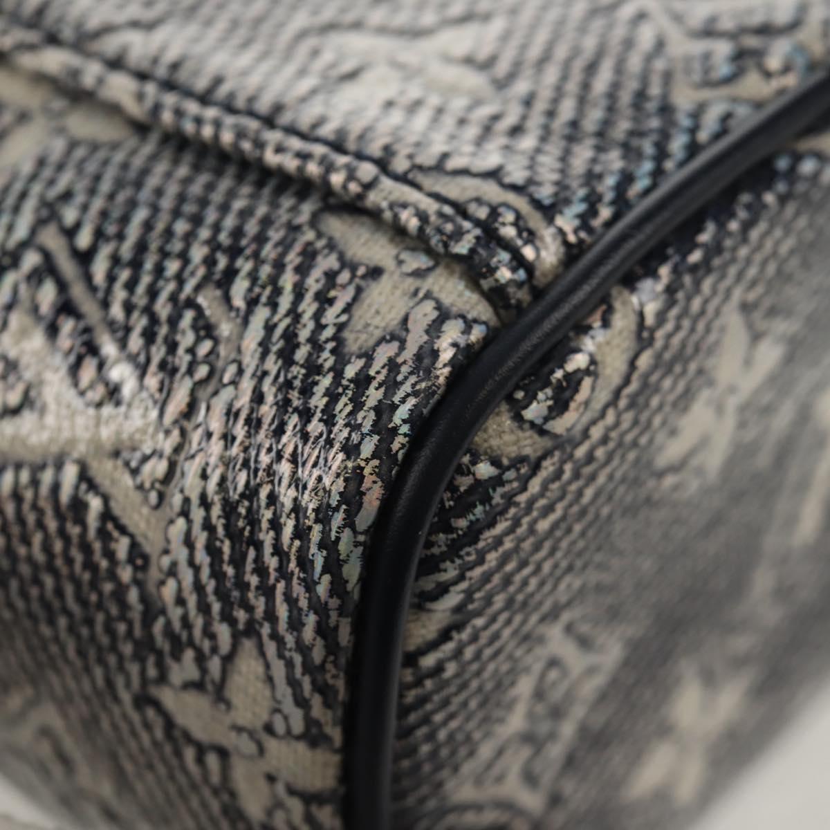 LOUIS VUITTON Monogram Laminated Jacquard Microvanity Navy M82467 Auth 146365SAM