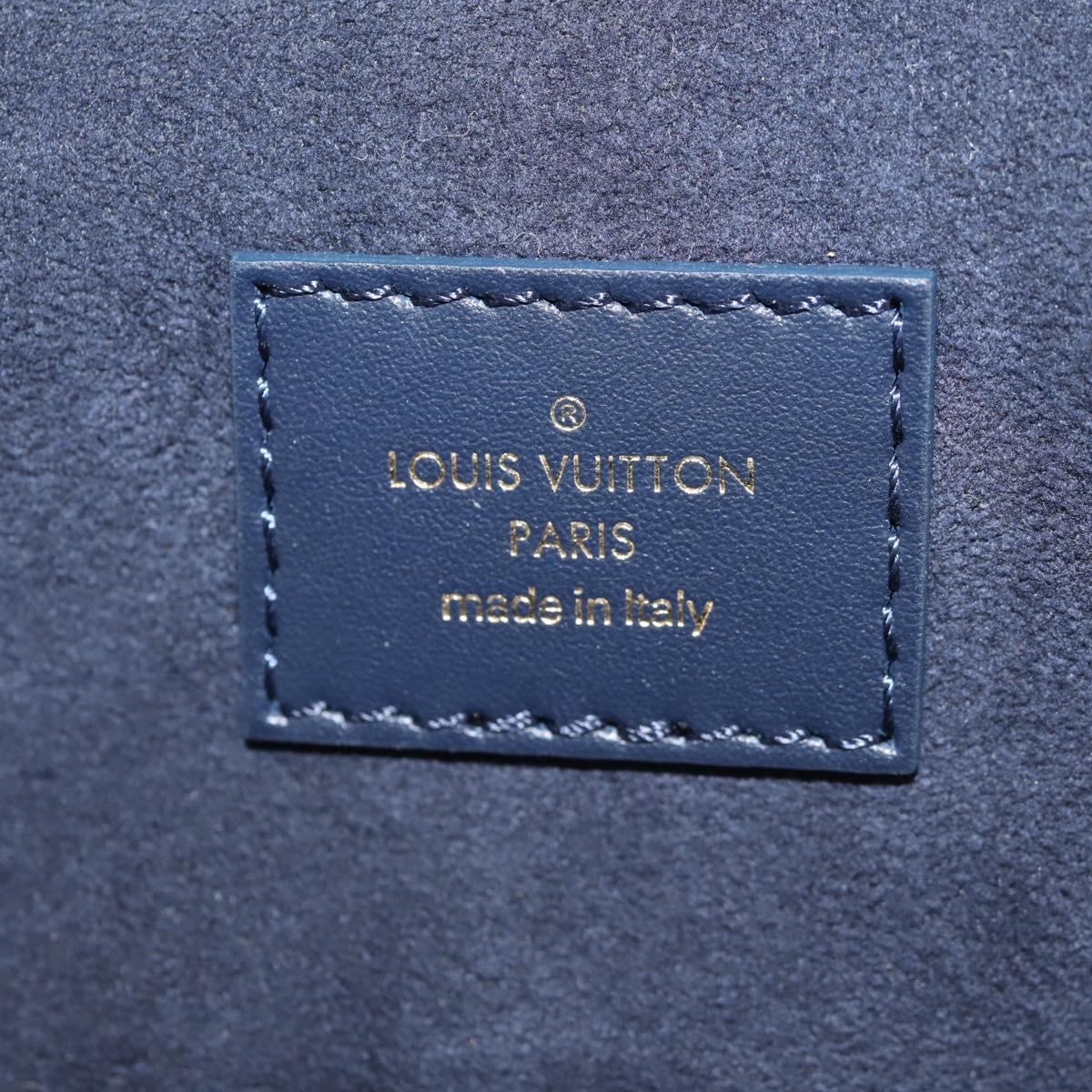 LOUIS VUITTON Monogram Laminated Jacquard Microvanity Navy M82467 Auth 146365SAM