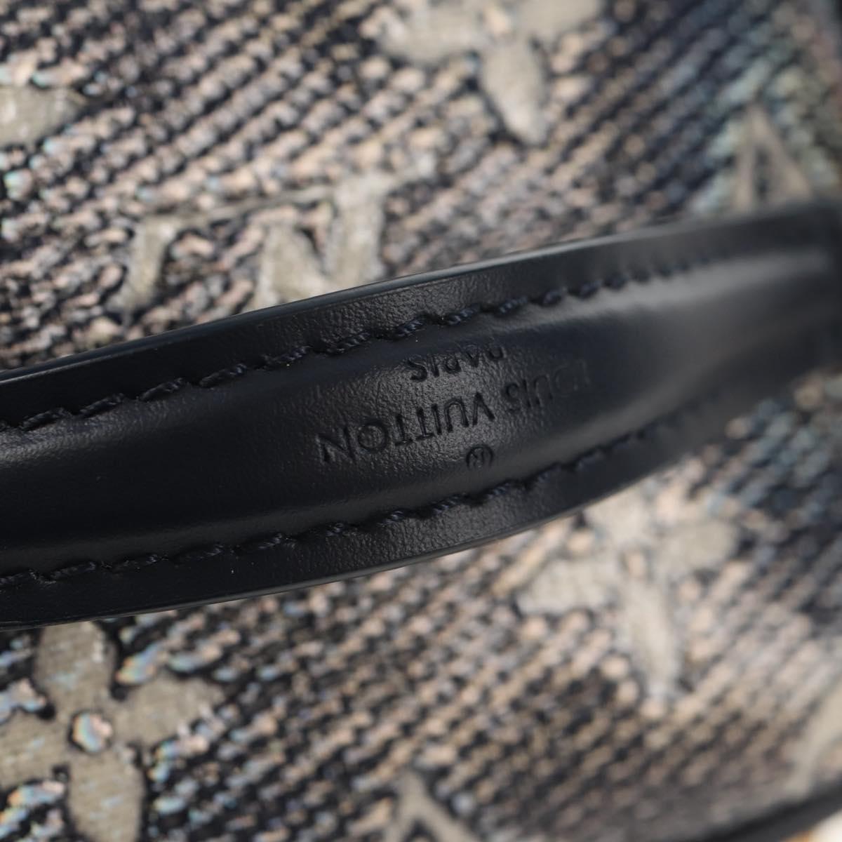 LOUIS VUITTON Monogram Laminated Jacquard Microvanity Navy M82467 Auth 146365SAM