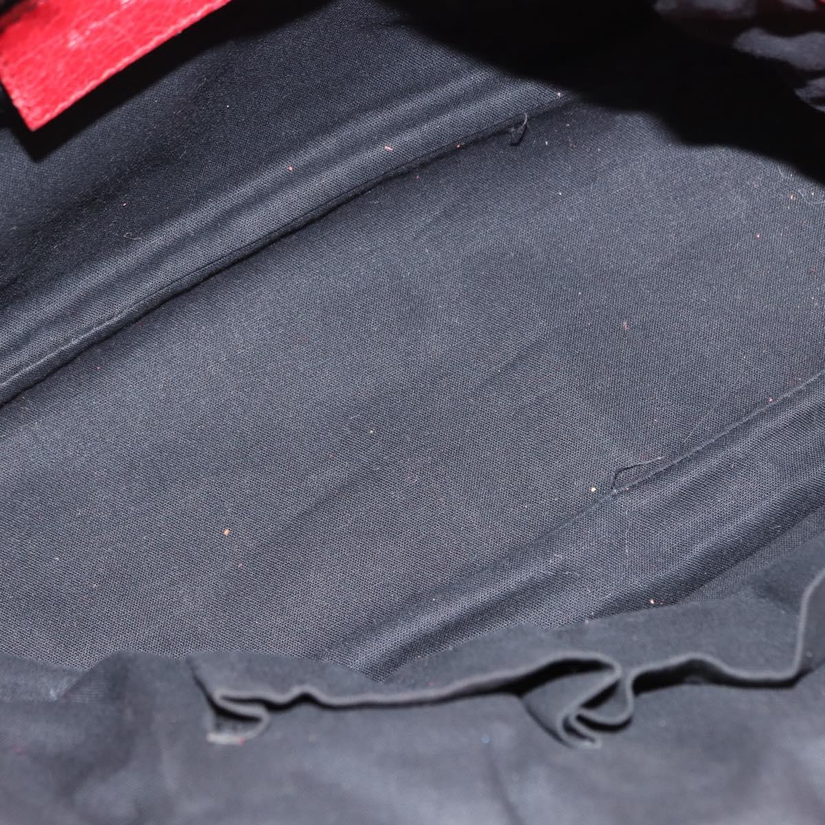 BALENCIAGA Classic bowling Hand Bag Leather 2way Red Gold Auth 146366