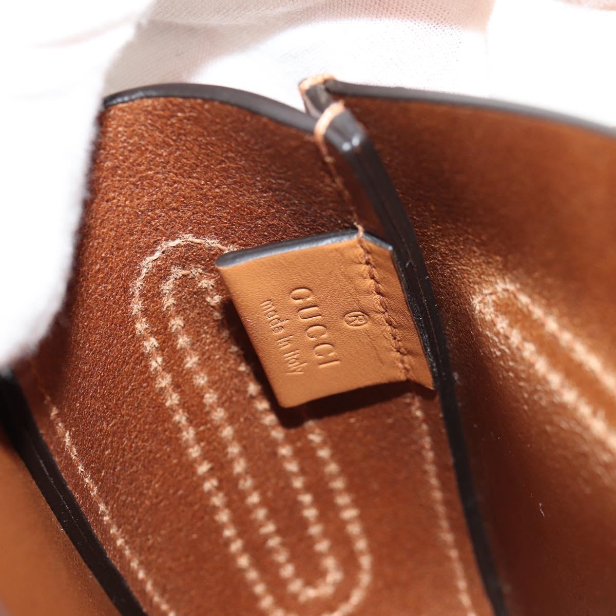 GUCCI Children's Koala Hand Bag Leather Brown Silver 605824 Auth 146368V