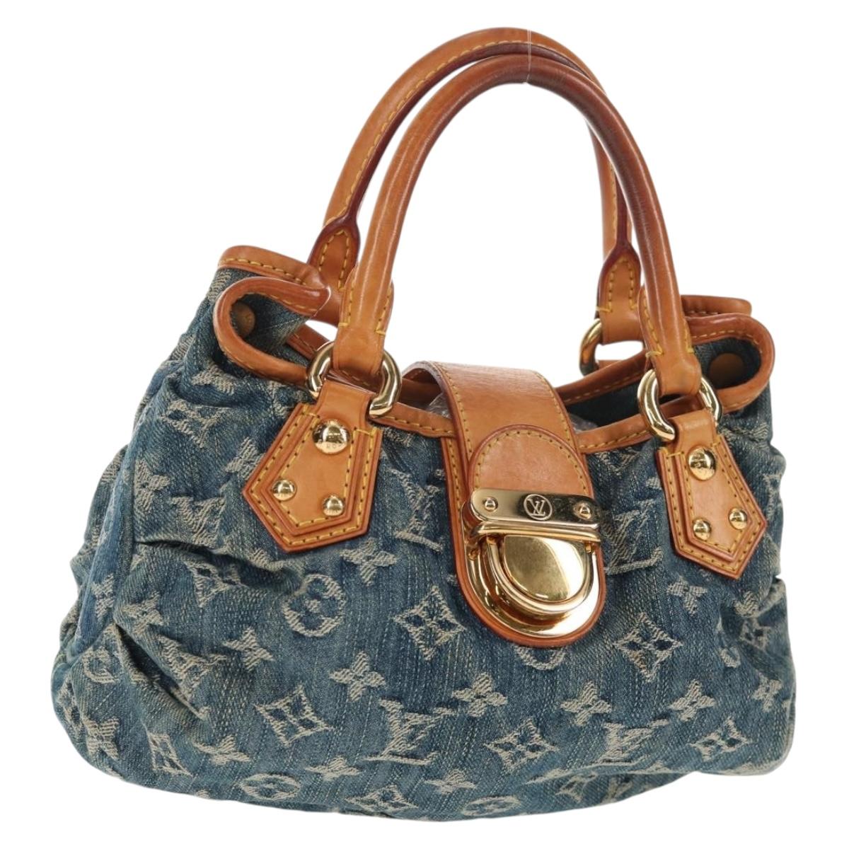 LOUIS VUITTON Monogram Denim Preity Hand Bag Blue M95020 LV Auth 146370V