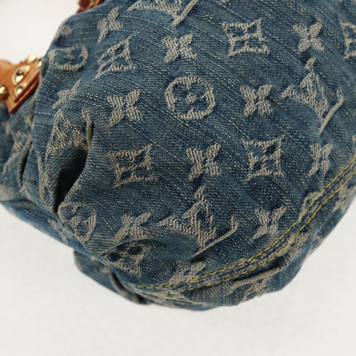 LOUIS VUITTON Monogram Denim Preity Hand Bag Blue M95020 LV Auth 146370V
