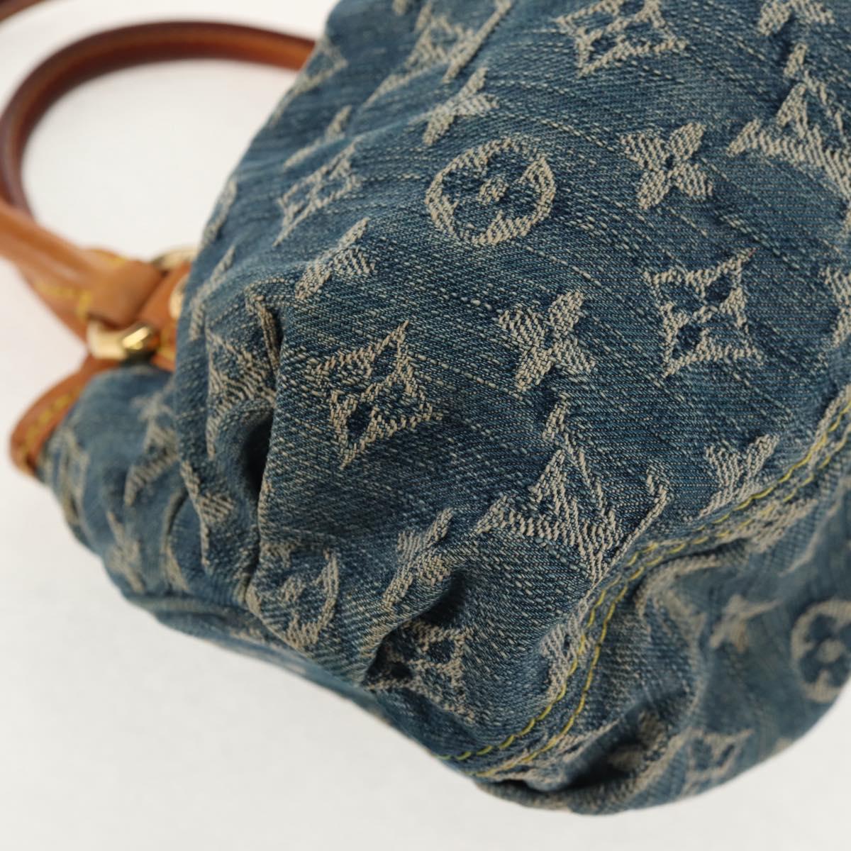 LOUIS VUITTON Monogram Denim Preity Hand Bag Blue M95020 LV Auth 146370V