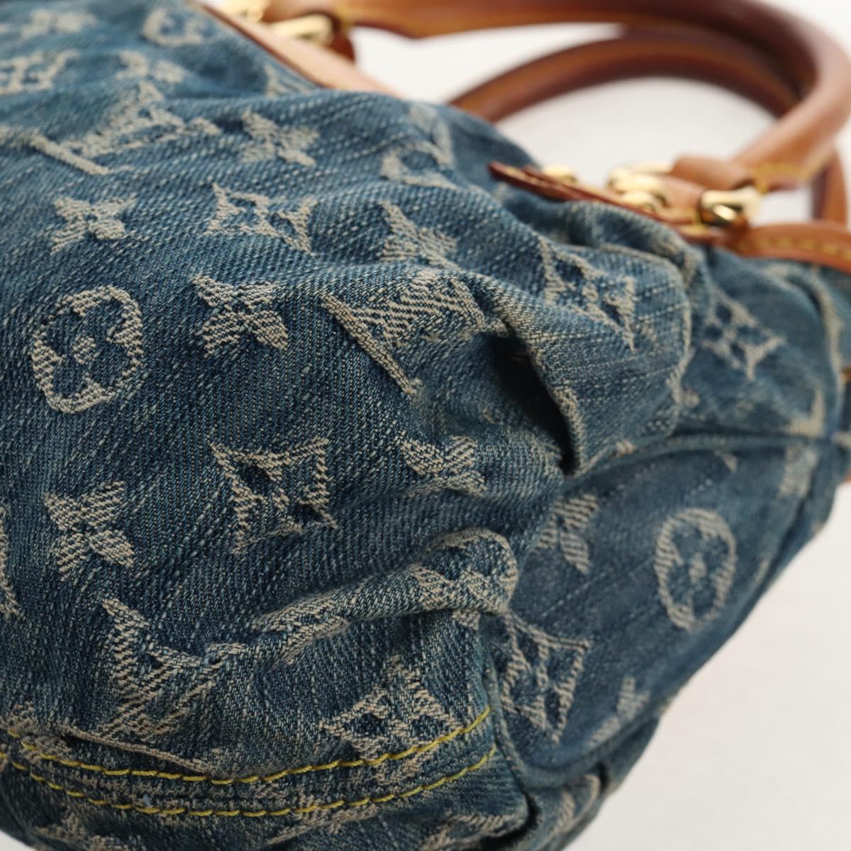 LOUIS VUITTON Monogram Denim Preity Hand Bag Blue M95020 LV Auth 146370V