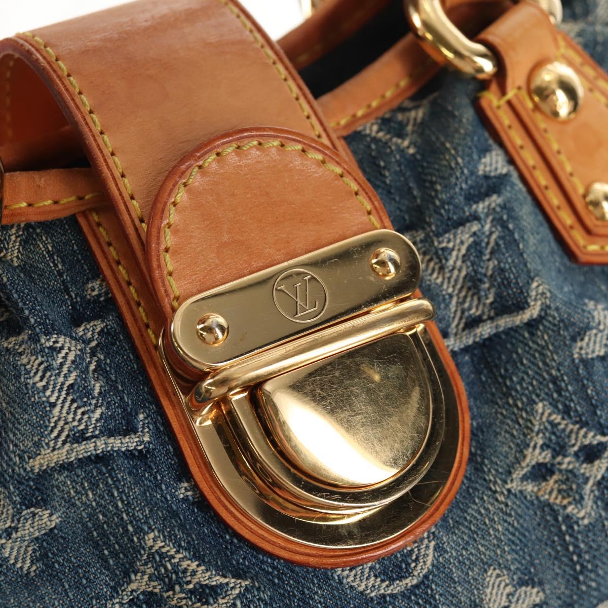 LOUIS VUITTON Monogram Denim Preity Hand Bag Blue M95020 LV Auth 146370V