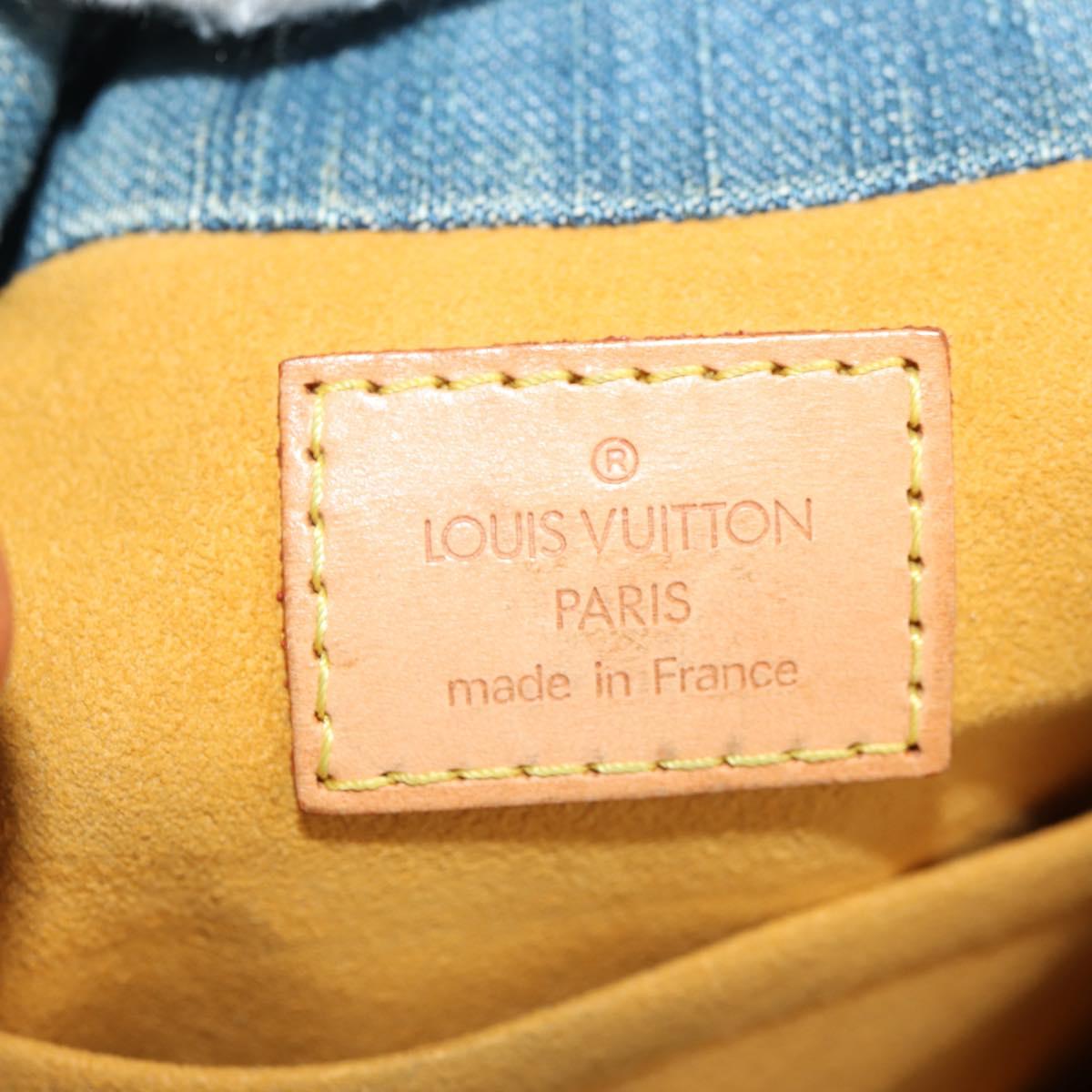 LOUIS VUITTON Monogram Denim Preity Hand Bag Blue M95020 LV Auth 146370V
