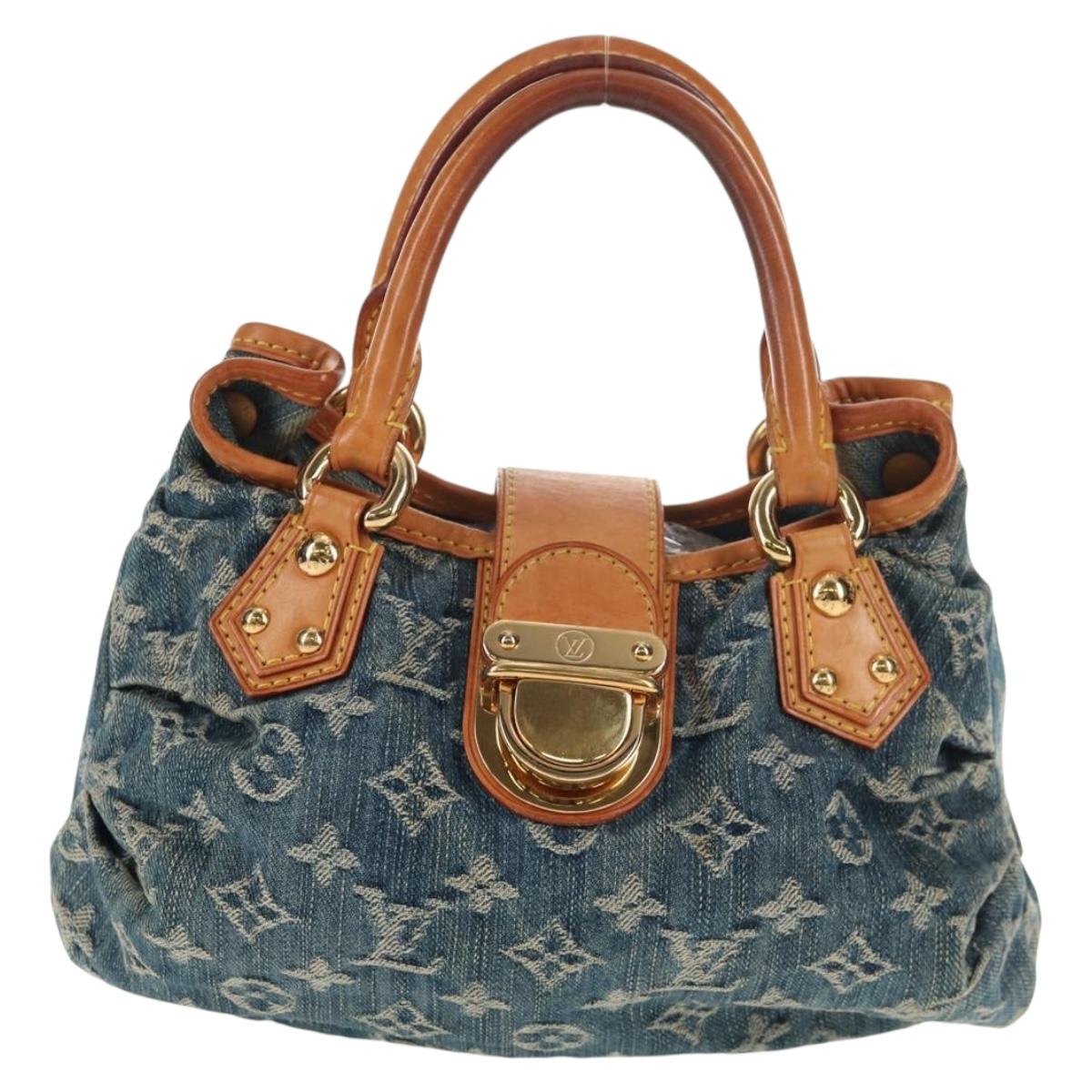 LOUIS VUITTON Monogram Denim Preity Hand Bag Blue M95020 LV Auth 146370V